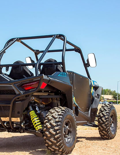 KEMIMOTO UTV Mirrors UTV Side Mirrors Fits 1.6 inch to 2 inch Roll Cage Compatible with Polaris RZR 900 1000 Can Am Kawasaki Mule Rhino YXZ Zforce Pioneer, Shatter Proof Tempered Glass