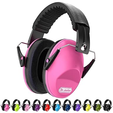 Dr.meter Ear Muffs for Noise Reduction: SNR27.4 Noise Cancelling Headphones for Autism with Adjustable Headband - Kids Ear Protection for Monster Truck, Airplane, Fireworks, Concerts and Kids Autism