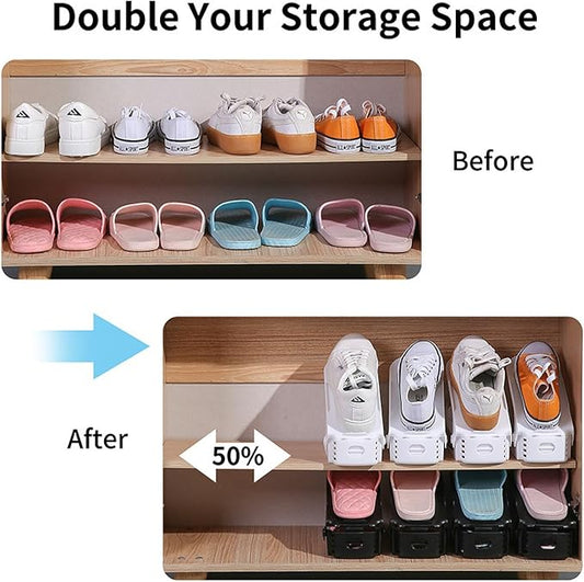 Shoe cabinets store shoe racks in layers