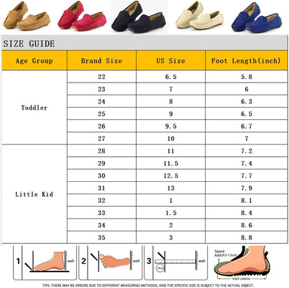 Toddler Little Kid Boys Girls Soft Suede Leather Slip On Penny Loafer Dress Shoes Moccasin Flat Boat Shoes Wedding Church Oxford
