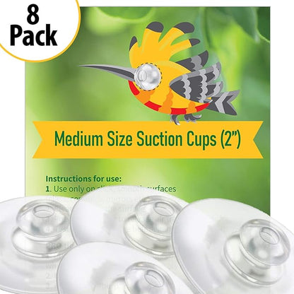 Nature Anywhere Replacement Suction Cups (8-Pack) - 2 Inch Diameter Heavy Duty Suction Cup for Window Bird Feeders Awesome for Shower, Kitchen Sink Caddy Suction Cup
