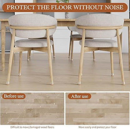 20 Pcs, Chair Leg Floor Protectors for Hardwood Floors, Felt Furniture Pads Silicone Chair Socks Leg Caps Covers, Furniture Protectors, Medium