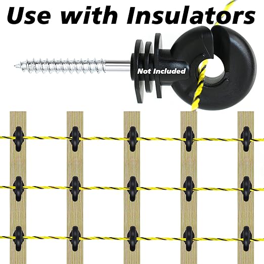 BESTEEL Upgraded Electric Fence Poly Wire 3285 Feet 1000 Meters, 18" Diameter Portable Electric Fencing Polywires, 6 Stainless Steel Strands for Reliable Conductivity and Rust Resistance UV Resistant