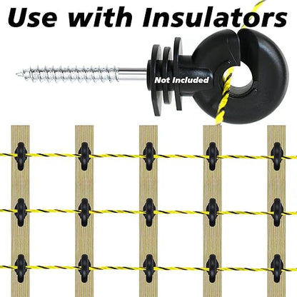 BESTEEL Upgraded Electric Fence Poly Wire 3285 Feet 1000 Meters, 18" Diameter Portable Electric Fencing Polywires, 6 Stainless Steel Strands for Reliable Conductivity and Rust Resistance UV Resistant