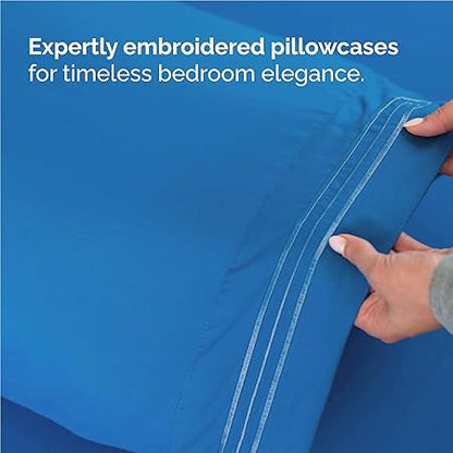 Full Size 4 Piece Sheet Set - Comfy Breathable  Cooling Bed Sheets Set - Hotel Luxury Bedding for Women, Men, Kids  Teens - Deep Pockets, Easy-Fit, Super Soft  Wrinkle Free - Oeko-Tex - Royal Blue