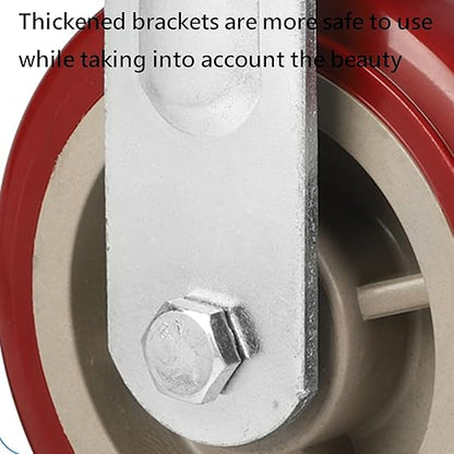 Hand Push Flatbed Wheels with Universal Wheels(Universal Wheel,6 inches)