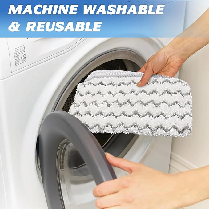 4 Pack Microfiber Steam Mop Pads Replacement for Shark Steam Mop S1000, S1000A, S1000C, S1000WM, and S1001C, Dirt Grip Cleaning Pads