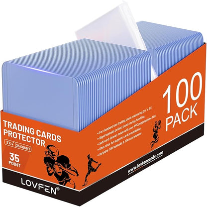 200 Top Loads for Trading Cards  Hard Plastic Holders  Penny Sleeves, 3" x 4" Acid-Free Protectors for Sports and Collectible Cards  Durable, Clear Storage  Display Sleeves