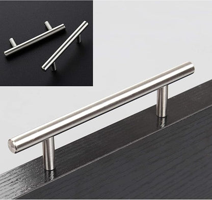 Gobrico 6 Pack T bar Kitchen Cabinet Drawer Handles and Pulls in Brushed Nickel Stainless Steel Dresser Kitchen Knobs Hole Centers 3Inch76mm Total Length 5Inch128mm