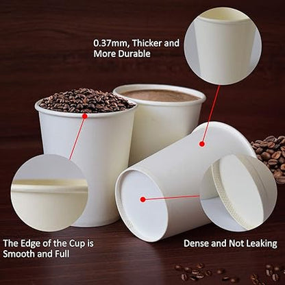 Paper Cups,  50 Pack 8 Oz  Paper Cups, Paper Coffee Cups 8 Oz, Hot Cups Paper Coffee Cups Paper Cups 8 Oz Water Paper Cups Paper Coffee Cups 8 Oz Coffee Cups 8 Oz Paper Cups Water Cups Paper Cups
