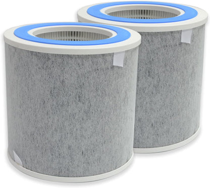 PUREBURG Replacement Filter Compatible with Shark Air Purifiers HP100 HP102 HC450 HC451 HC452 & NeverChange Series Air Purifier, 1-Pack H13 HEPA Activated Carbon 4-Stage Filtration
