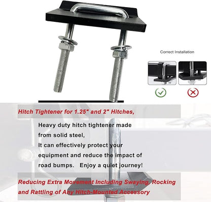 koxuyim Trailer hitches for Truck (2-in-1 Design Work with Pick Up Truck  SUV for Ladder, Rack, Canoe, Kayak, Long Pipes and Lumber) 70231 with Hitch Tightener Anti Rattle Stabilizer