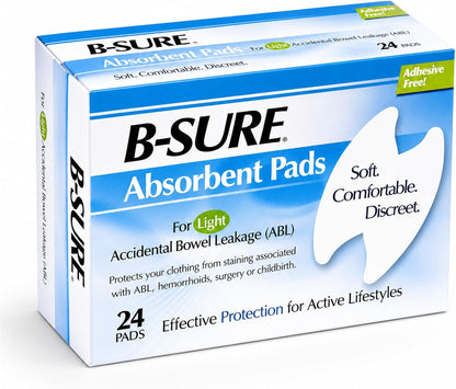 B-Sure Anal Leakage Pads, Box/24 Pads