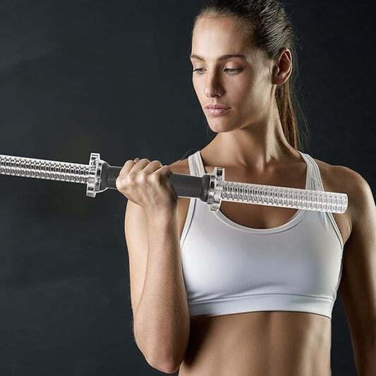 Threaded Dumbbell Rubber/Chrome Handles, Adjustable Dumbbell Bar Handles for Gym Workouts,Exercise,Weightlifting - Fit 1 inch Standard Weight Plate, Sold in Pair