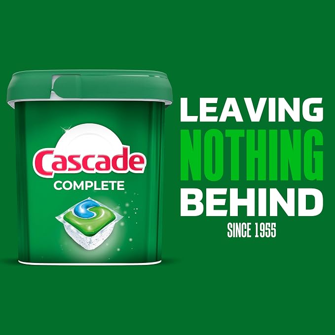Cascade Complete Dishwasher Pods, Dishwasher Detergent, Lemon Scent ActionPacs, Cleaning Supplies, 78 Count