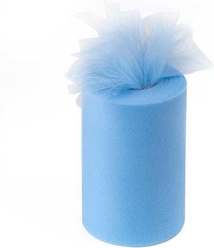 Red Tulle Fabric Rolls 6 Inch by 100 Yards (300 feet) Tulle Roll Spool Fabric for DIY Tutu Skirt Baby Shower Birthday Party Wedding Decorations Christmas Craft Supplies (Red)