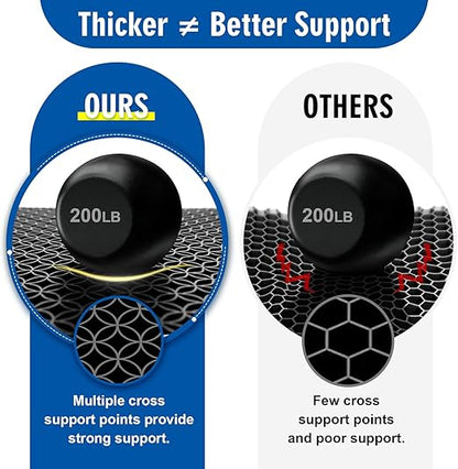 Seat Cushion, Gel Seat Cushion, Breathable Cool Suitable as Office Chair Cushion, Car Seat Cushion, Wheelchair Cushion, Large Size, Strong Support, Relieve Sciatica and Backache, 2 Anti-slip Covers1