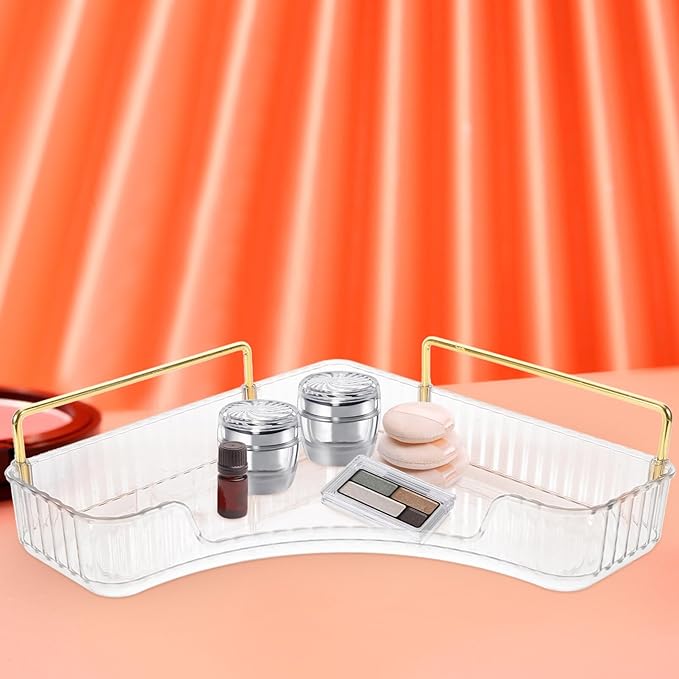 Alipis Bathroom Standing Shelf Vanity Makeup Organizer Counter Organizer Safe Metal Pet