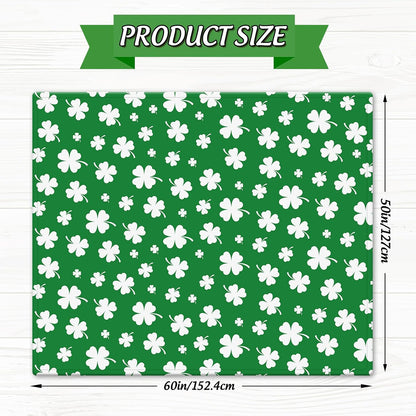 FYSUIMU St. Patrick' s Day Fuzzy Blanket 50 x 60 Inch Throw Blanket Irish Green Shamrock Clover Soft Cozy Flannel Blankets for Holiday Home Bed Soft Couch Chair.