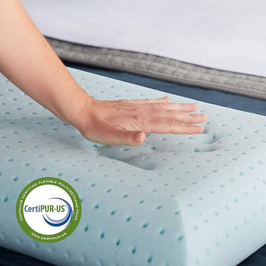 Ventilated gel memory foam pillow Weekender. Washable cover. Standard size