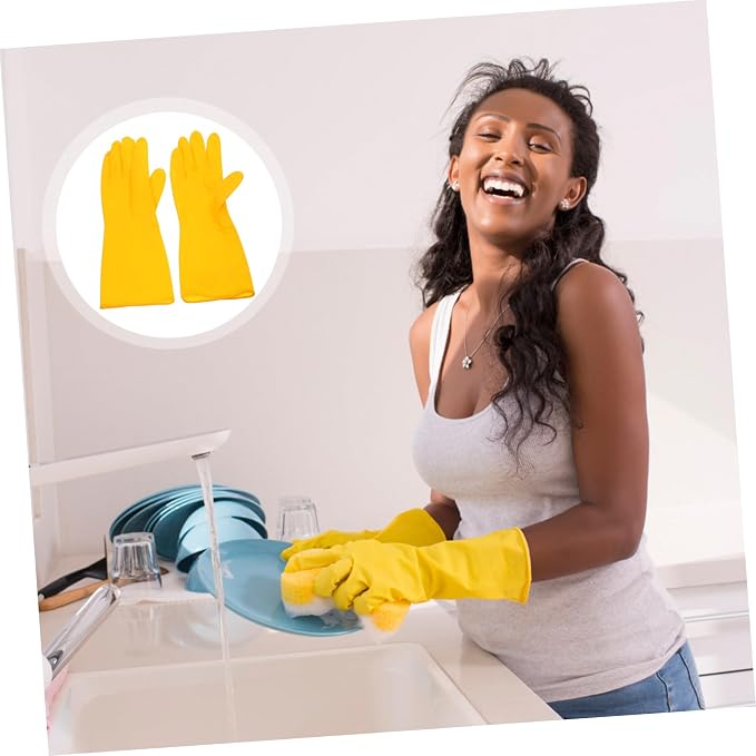 Rubber Cleaning Washing for Dishes Kitchen Heavy Duty Dishwashing Cleaning Dishwashing (Medium)