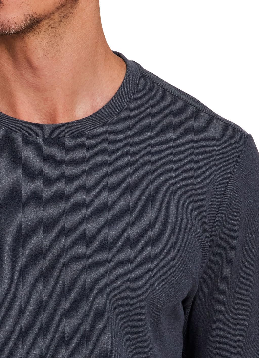 Avalanche Men's Fleece Base Layer Top, Crewneck Fleece Shirt for Men Long Sleeve Hiking Pullover Tee