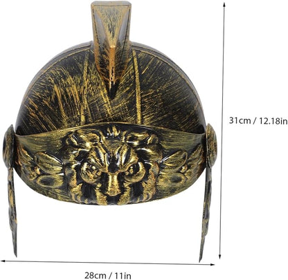 Roman Soldier Helmet for Cosplay Knight Headwear with Artistic Detailing for Halloween Costume Parties