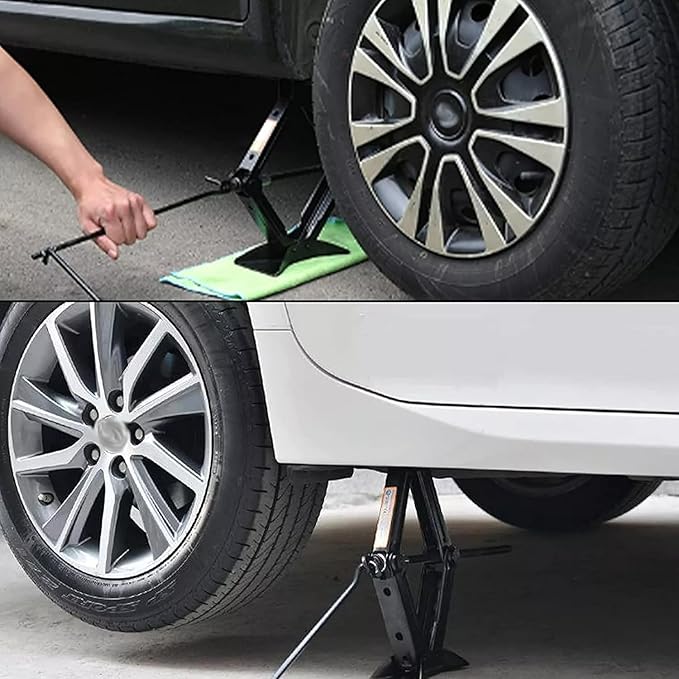 Ikaufen Car Jack Kit Scissor Jack for Car 2 Ton (4400 lbs) Tire Jack Tool Kit Universal Car Emergency Kit with Lug Wrench Tire Changing Kit for Car SUV MPV