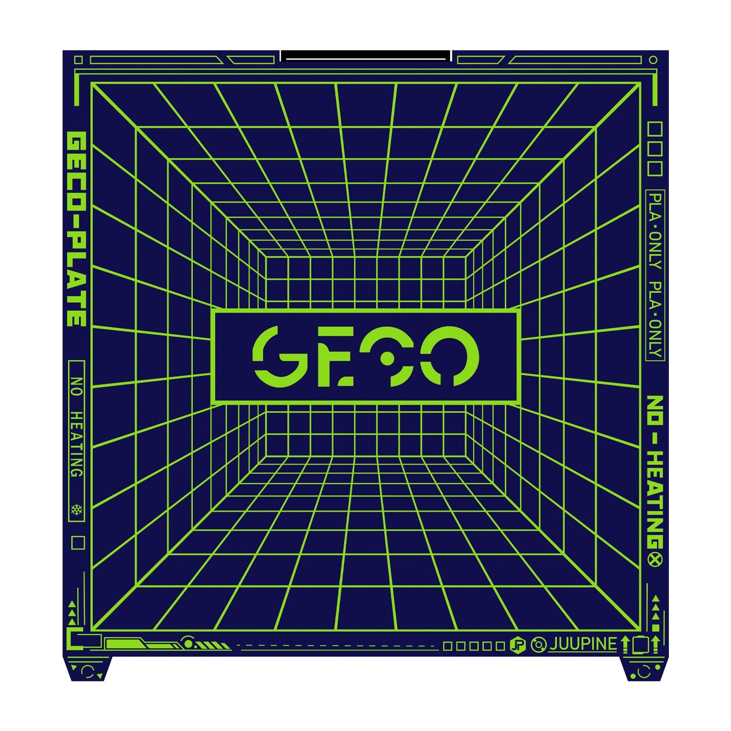 Upgraded K2 Plus Build Plate Geco Plate 370x370mm PLA Cold Printing Super Sticky No Heating Energy Saving Room Temperature Printing Spring Steel Heated Bed for Creality k2 Plus 3D Printer.