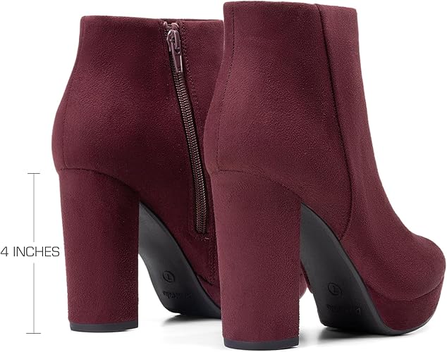 DREAM PAIRS Women's Stomp High Heel Ankle Boots
