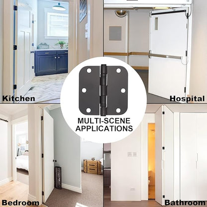 Vervida 15 Pack Matte Black Door Hinges for Doors