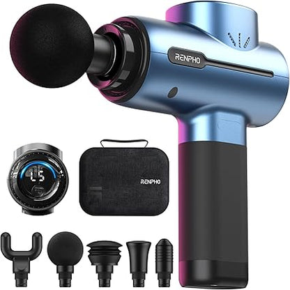 RENPHO Massage Gun Deep Tissue, FSA HSA Eligible Portable Percussion Massager for Back and Neck, Mothers Day Gifts, Gift for Men and Women, Handheld Device with Carry Case, Active