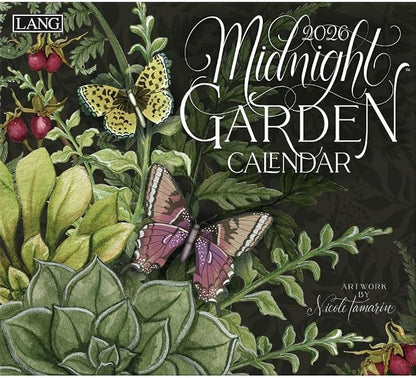 Lang, Midnight Garden 2026 Wall Calendar by Nicole Tamarin, 13.4'' X 12'', 12-Month Calendar with Stapled Binding