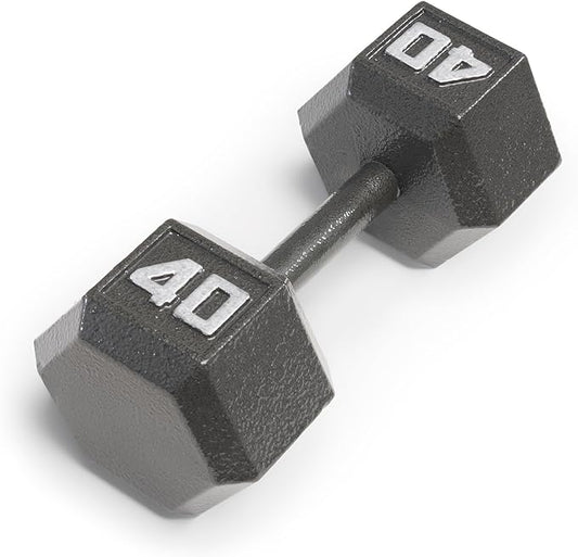 Marcy Cast Iron Hex Dumbbells Collection - Available size 40 lb, SOLD INDIVIDUALLY