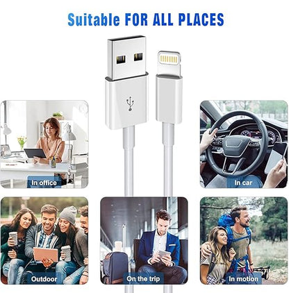 iPhone Charger 3FT, Apple MFi Certified Lightning Cable Original 3Pack USB Fast Charging Data Sync Cord Compatible with iPhone 131211 Pro MaxXS MAXXRXSX87Plus6S6SE5S(3Pack)
