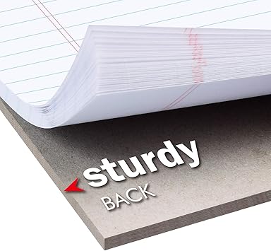 KAISA Colored Legal Pad Writing Pads 8.5x11 inch, Wide Ruled, 40 SheetsPad, 20lb Colored Paper, Perforated Writing Pad with Sturdy Back (4 Pads), KSU-5972