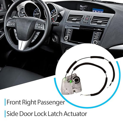 Door Lock Latch Actuator Compatible with 2010-2013 Mazda 3 Replace BCS2-58-310E BCS2-58-310A, Front Right Passenger Side