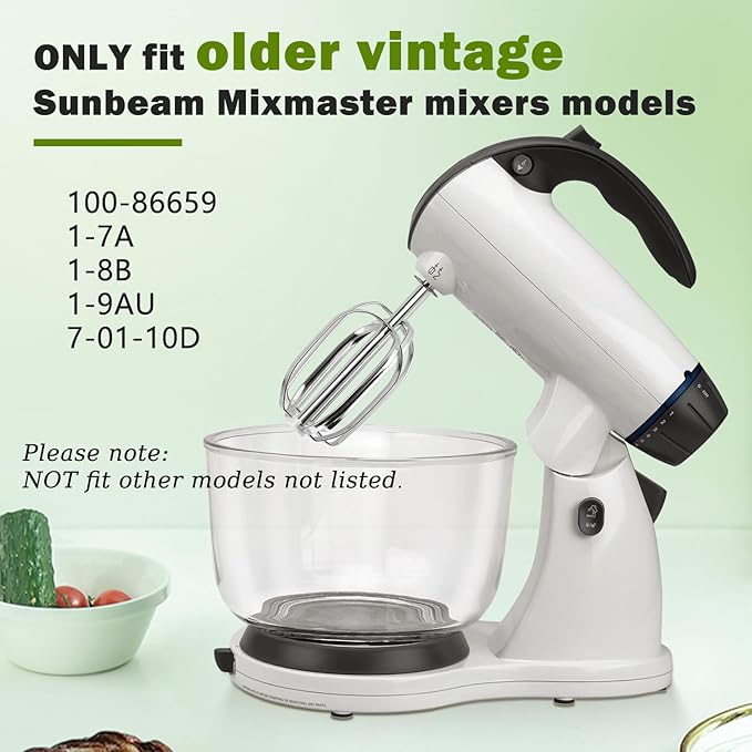 Mixer Beaters Replacement for Sunbeam Mixmaster - Only for Older Vintage 1-7A, 1-8B, 1-9AU, 100-86659, 7-01-10D HandStand Mixers