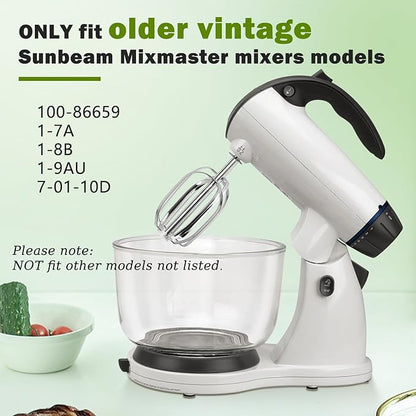 Mixer Beaters Replacement for Sunbeam Mixmaster - Only for Older Vintage 1-7A, 1-8B, 1-9AU, 100-86659, 7-01-10D HandStand Mixers
