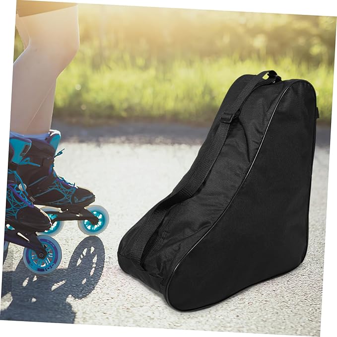 Skate Bag for Roller Skates Storage Pouch Zippered Skating Shoe Holder for Ice Skates and Inline Skates Comfortable and Easy to Clean Design