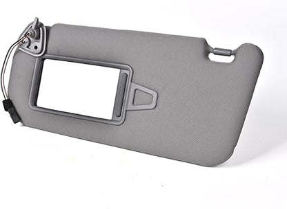 Sun Visor for Hyundai Elantra US Version Left Driver Side LH with Mirror Light Fit for 2007-2010 Hyundai Elantra Replace OE 852012H0208M Gray