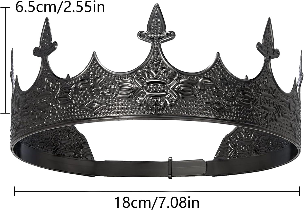 XEUZK King Crown for Men Crowns Tiara for Birthday Party Costume