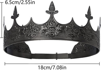 XEUZK King Crown for Men Crowns Tiara for Birthday Party Costume