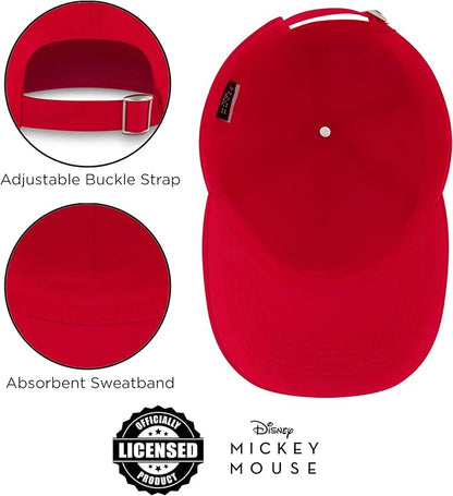 Disney Men's Baseball Cap, Mickey Mouse Adjustable Hat for Adult