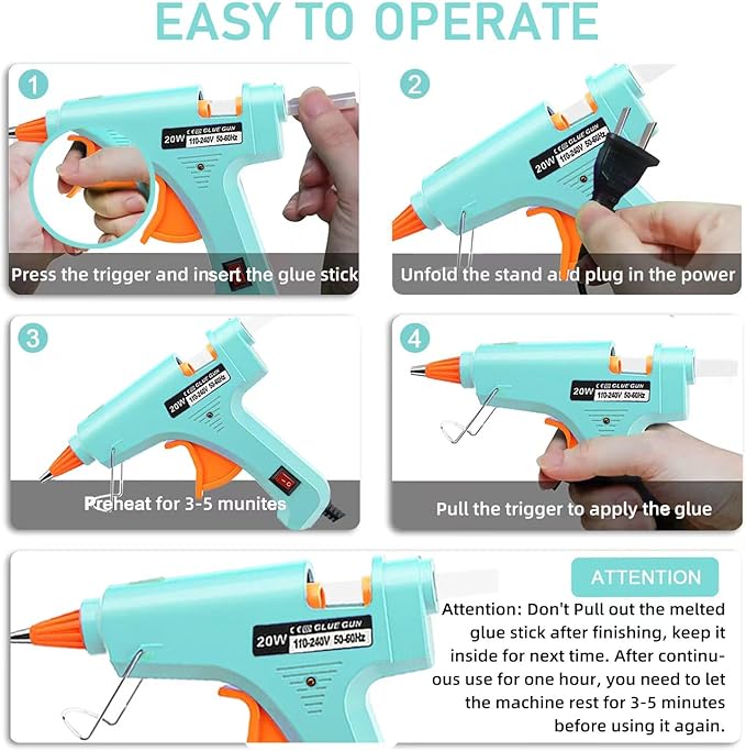 Hot Glue Gun Kit Mini: Mini Hot Glue Guns Kit with 30 Sticks Melt Glue Gun Craft for School DIY Arts Home Quick Repairs Multi-application