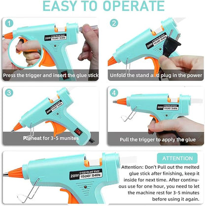 Hot Glue Gun Kit Mini: Mini Hot Glue Guns Kit with 30 Sticks Melt Glue Gun Craft for School DIY Arts Home Quick Repairs Multi-application