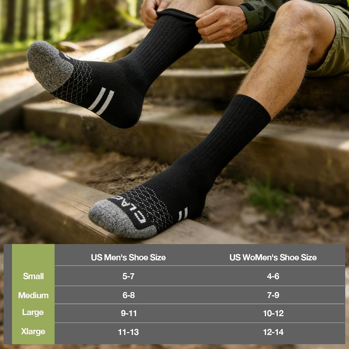 Merino Wool Thermal Socks for Men Women, Cushioned Performance Sport Socks for Hiking,Cycling,Work,Ski 3 Pairs