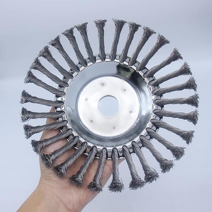 OXT 8 in Unbreakable Wired Trimmer Blade, Steel Wire Brush Cutter Trimmer Head