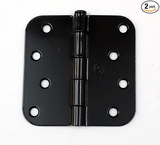 Penrod Door Hinges, Black Prime 4 Inch with 58 Inch Radius, 2 Pack