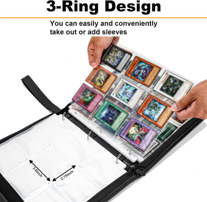Trading Card Binder Compatible with DGM TCG Cards,Trade cards Album 9-Pockets Hold 990 Cards